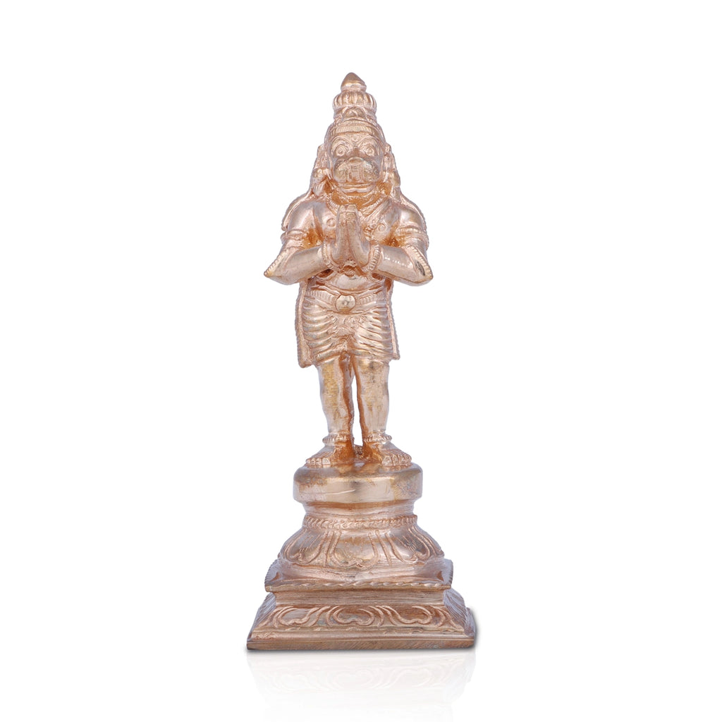 Anjaneya Statue - 4 x 1.75 Inches | Panchaloha Statue/ Standing Hanuman Statue for Pooja