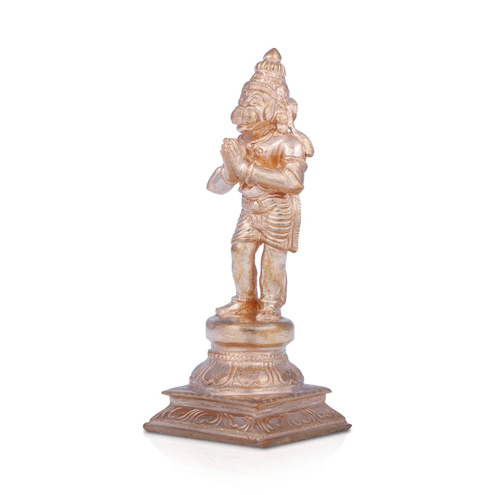 Anjaneya Statue - 4 x 1.75 Inches | Panchaloha Statue/ Standing Hanuman Statue for Pooja