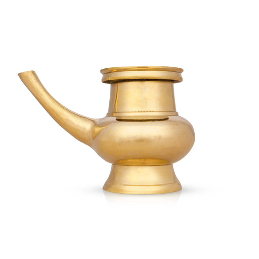 Brass Kindi - 2 x 3 Inches | Brass Kamandalam/ Brass Kalash For Pooja Rituals And Holy Water Offering - Kalash & Pooja Lota