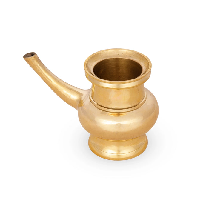 Brass Kindi - 2 x 3 Inches | Brass Kamandalam/ Brass Kalash For Pooja Rituals And Holy Water Offering - Kalash & Pooja Lota