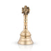 Hand Bell - 5.5 x 2.5 Inches | Shankh Chakra Handle Ghanti/ Pooja Bell/ Brass Bell for Home/ 330 Gms Approx - Pooja Bells