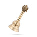 Hand Bell - 5.5 x 2.5 Inches | Shankh Chakra Handle Ghanti/ Pooja Bell/ Brass Bell for Home/ 330 Gms Approx - Pooja Bells