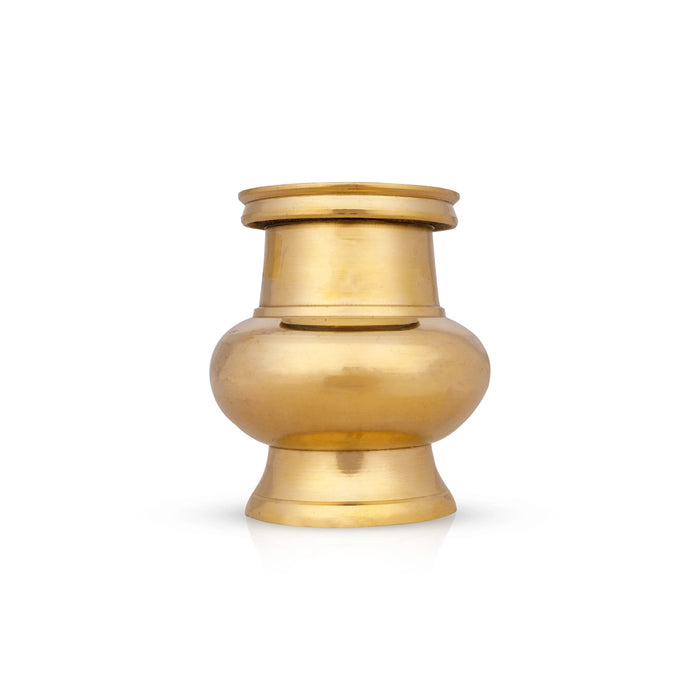 Brass Kindi - 1.75 X 2.5 Inches | Brass Kamandalam/ Brass Kalash For Pooja Rituals - Kalash & Pooja Lota