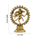 Natraj Murti - 5.5 x 4 Inches | Antique Brass Idol/ Nataraja Vigraham for Pooja/ 300 Gms Approx - Brass Murties