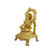 Saraswati Murti With Arch - 9 x 5 Inches | Antique Brass Idol/ Saraswati Idol Sittting On Chowki for Pooja/ 2.200 Kgs - Brass Murties