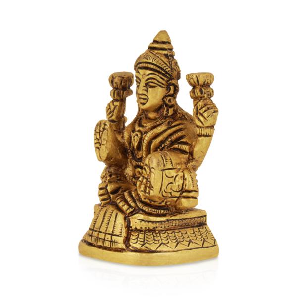 Laxmi Murti  - Goal Base - 3 x 2 Inches | Brass Idol/ Lakshmi Idol/ Lakshmi Murti/ Lakshmi Statue for Pooja - Brass Murties