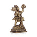 Anjaneya Statue With Sanjeevani - 4 x 3 Inches | Antique Brass Idol/ Standing Hanuman Statue for Pooja/ 530 Gms - Brass Murties