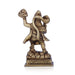 Anjaneya Statue With Sanjeevani - 4 x 3 Inches | Antique Brass Idol/ Standing Hanuman Statue for Pooja/ 530 Gms - Brass Murties
