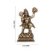 Anjaneya Statue With Sanjeevani - 4 x 3 Inches | Antique Brass Idol/ Standing Hanuman Statue for Pooja/ 530 Gms - Brass Murties