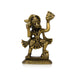 Anjaneya Statue Carrying Sanjeevani - 3.5 X 2 Inches | Antique Brass Idol/ Standing Hanuman Statue For Worship - Brass Murties