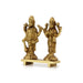 Vishnu Lakshmi Standing In Chowki Murti - 4 x 3 Inches | Brass Idol / Vishnu Laxmi Statue For Home & Pooja - Brass Murties