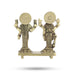 Vishnu Lakshmi Idol Standing On Base- 3.5 X 3.5 Inches | Antique Brass Idol/ Laxmi Vishnu Murti For Home Pooja - Brass Murties