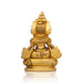 Kuber Statue Sitting On Flower Base - 3 x 2 Inches | Antique Brass Idol/ Kuber Murti/ Kubera Statue for Pooja - Brass Murties