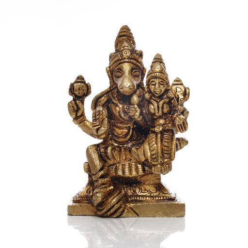 Varaha Lakshmi Murti - 3 x 1.75 Inches | Varahi Laxmi Idol/ Antique Brass Idol for Pooja/ 180 Gms Approx - Brass Murties