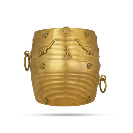 Brass Para - 11 x 10.5 Inches | Idangazhi / Kerala Nirapara / Changazhi for Home - Para