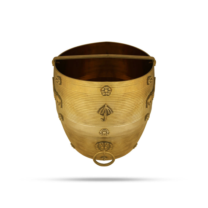 Brass Para - 11 x 10.5 Inches | Idangazhi / Kerala Nirapara / Changazhi for Home - Para