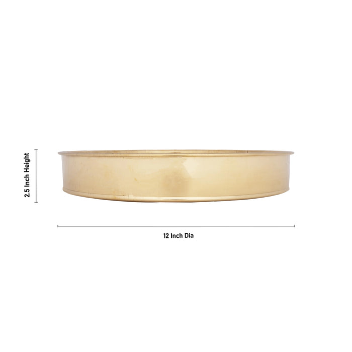 Brass Jalladai - 2.5 x 12 Inches | Sahastradhara/ Abhisheka Plate for Pooja/ 560 Gms Approx - Abhishek Plate