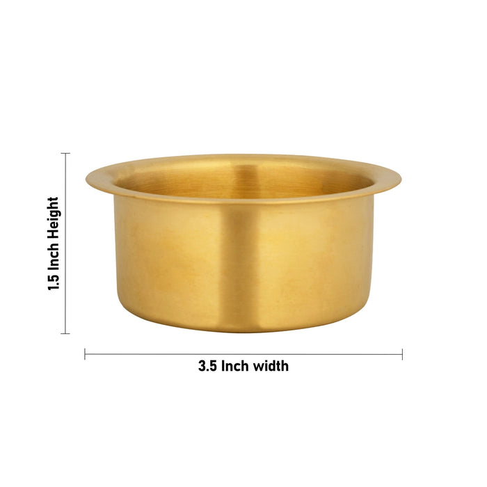 Coffee Dabara - 1.5 x 3.5 Inches | Brass Dabara / Coffee Davara for Home