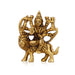Durga Idol Sitting On Lion - 3 x 2.5 Inches | Antique Brass Idol/ Durga Murti/ Durga Statue for Pooja - Brass Murties