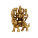 Durga Idol Sitting On Lion - 3 x 2.5 Inches | Antique Brass Idol/ Durga Murti/ Durga Statue for Pooja - Brass Murties