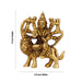 Durga Idol Sitting On Lion - 3 x 2.5 Inches | Antique Brass Idol/ Durga Murti/ Durga Statue for Pooja - Brass Murties