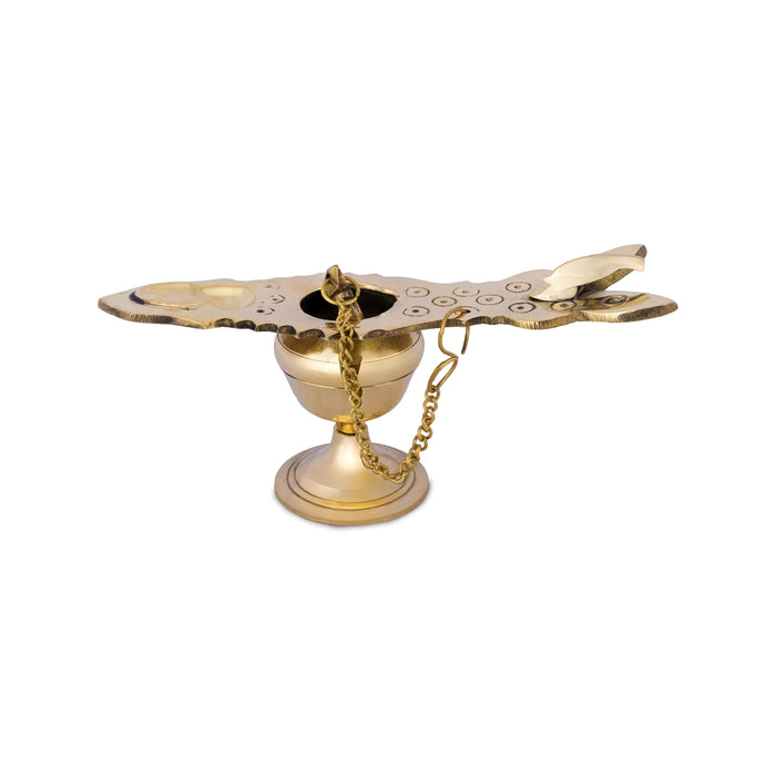 Changal Vata Deepam - 4.25 x 8.5 Inches | Brass Lamp/ Decorative Deep/ Hanging Diya for Temple