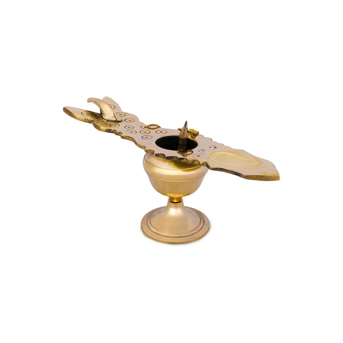 Changal Vata Deepam - 4.25 x 8.5 Inches | Brass Lamp/ Decorative Deep/ Hanging Diya for Temple