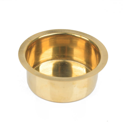 Brass Davara - 1.75 x 4 Inches | Coffee Dabara/ Brass Coffee Dabra for Home/ 65 Gms Approx - Kitchen
