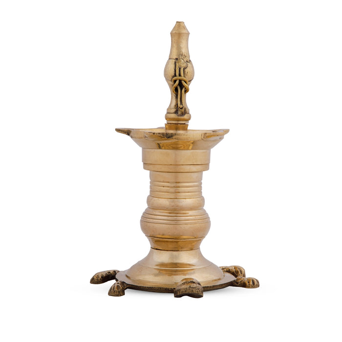 Vastu Deep - 5 x 3 Inches | Brass Lamp/ Vilakku/ Diya Brass for Pooja/ 200 Gms Approx