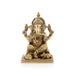 Vinayagar Sitting On Square Base Murti - 3.5 x 2.75 Inches | Brass Statue / Ganesha Idol For Home & Pooja - Brass Murties
