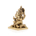 Vinayagar Sitting On Square Base Murti - 3.5 x 2.75 Inches | Brass Statue / Ganesha Idol For Home & Pooja - Brass Murties