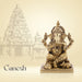 Vinayagar Sitting On Square Base Murti - 3.5 x 2.75 Inches | Brass Statue / Ganesha Idol For Home & Pooja - Brass Murties