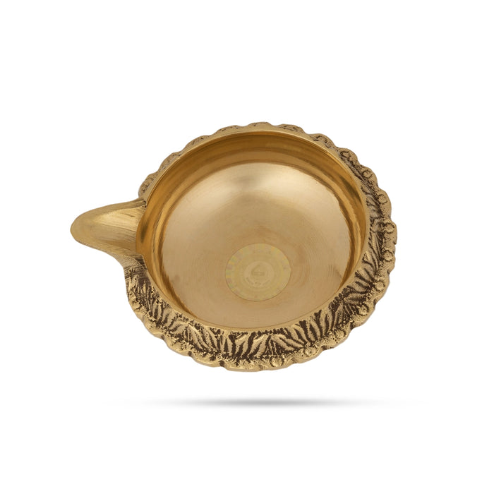 Kubera Vilakku - 1.5 x 3.25 Inches | Brass Kuber Deepam/ Kuber Lamp for Pooja/ 120 Gms Approx - Kuber Deep