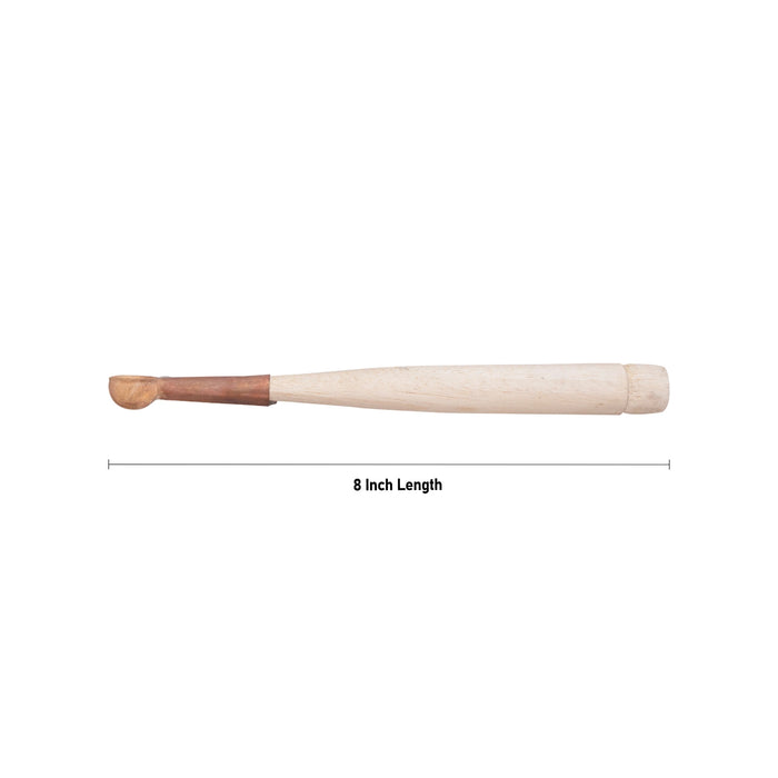 Wooden Havan Spoon - 8 Inches | Copper Hawan Spoon/ Havan Ghee Spoon for Pooja/ 30 Gms Approx - Panchapatra & Uddarani