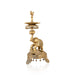 Elephant Deep - 23 x 12 Inches | Antique Brass Lamp / Elephant Holding Diya / Elephant Vilakku For Home & Pooja - Decorative Lamp