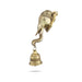 Elephant Face Wall Hanging With Bell - 10 x 6 Inches | Antique Brass Wall Hanger for Home/ 1.580 Kgs Approx - Wall Hanging