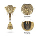 Elephant Face Wall Hanging With Bell - 10 x 6 Inches | Antique Brass Wall Hanger for Home/ 1.580 Kgs Approx - Wall Hanging