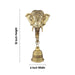Elephant Face Wall Hanging With Bell - 10 x 6 Inches | Antique Brass Wall Hanger for Home/ 1.580 Kgs Approx - Wall Hanging