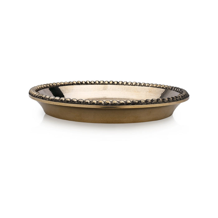 Dana Plate - 0.5 x 3.25 Inches | Brass Pooja Plate/ Thali Plate for Home - Pooja Plate & Tray
