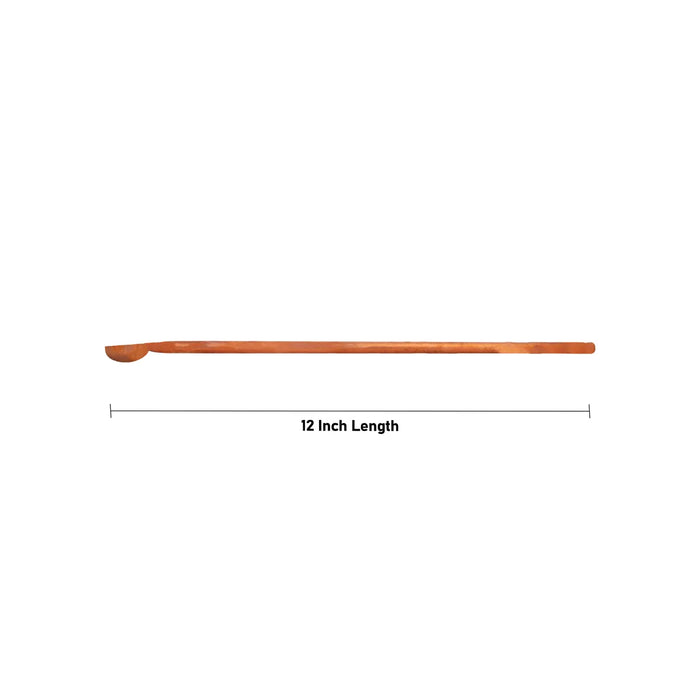 Havan Spoon Set - 12 inches | Havan Ghee Spoon/ Homam Spoon/ Copper Hawan Spoon for Pooja - Panchapatra & Uddarani