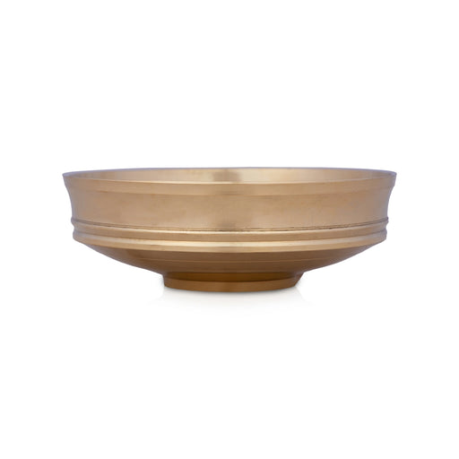 Brass Urli - 1 x 3.5 Inches | Brass Uruli/ Brass Flower Pot for Pooja/ 120 Gms Approx - Uruli & Flower Pot