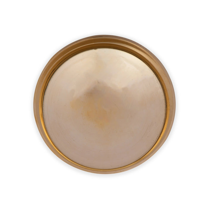 Brass Urli - 1 x 3.5 Inches | Brass Uruli/ Brass Flower Pot for Pooja/ 120 Gms Approx - Uruli & Flower Pot