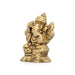 Ganesha Statue - 2 x 1.5 Inches | Vinayagar Statue/ Antique Brass Idol for Pooja/ 150 Gms Approx - Brass Murties