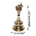 Brass Hand Bell - 5.5 x 2.5 Inches | Nandi Handle Ghanti Bell/ Brass Bell/ Pooja Bell for Home/ 320 Gms Approx - Pooja Bells