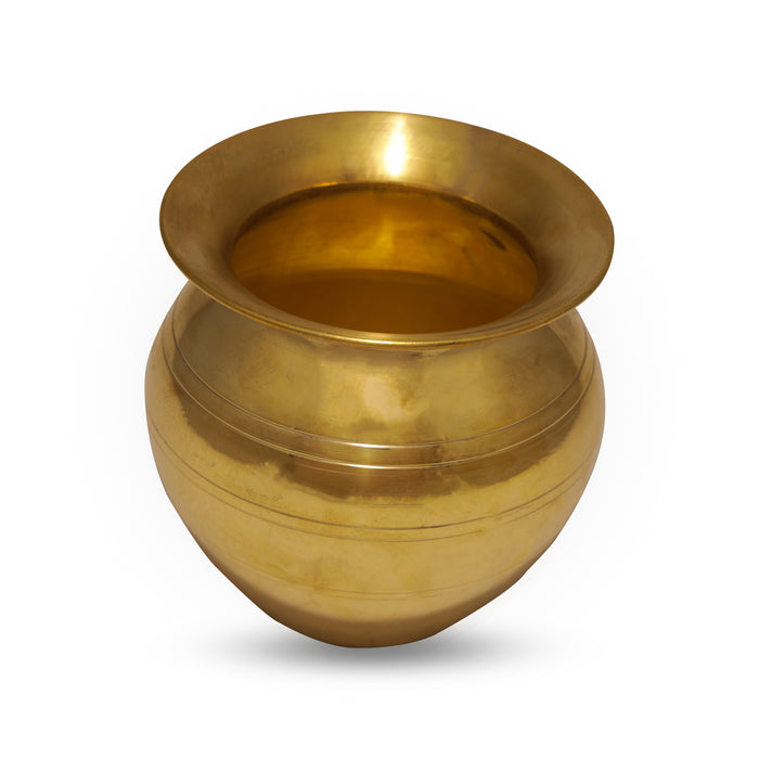 Brass Lota  - 4.25 x 4  Inches |  Chombu/ Kalash Pot/ Kalasam for Pooja