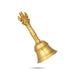 Hand Bell - 5.75 x 2.5 Inches | Ganesh Design Handle Ghanti/ Brass Bell for Pooja - Pooja Bells