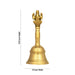 Hand Bell - 5.75 x 2.5 Inches | Ganesh Design Handle Ghanti/ Brass Bell for Pooja - Pooja Bells