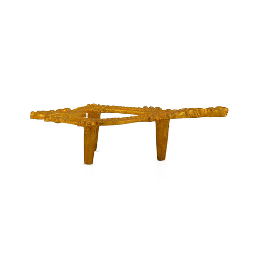 Brass Shankh Stand - 1 x 4.5 Inches | Dakshinavarti Shankh Stand/ Golden Shankh Holder for Pooja - Pooja Shankh