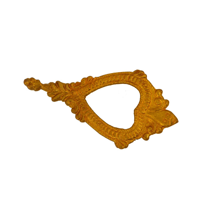 Brass Shankh Stand - 1 x 4.5 Inches | Dakshinavarti Shankh Stand/ Golden Shankh Holder for Pooja - Pooja Shankh