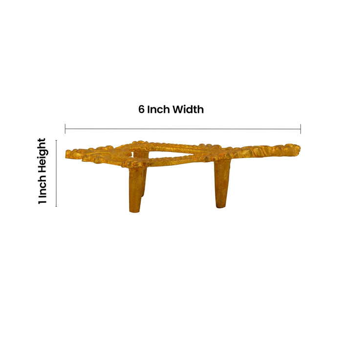 Brass Shankh Stand - 1 x 6 Inches | Shankh Rakhne Ka Stand/ Shankh Holder for Pooja - Pooja Shankh